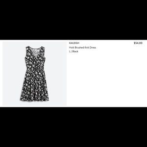 Kaileigh Holt Brushed Knit Dress - L Black